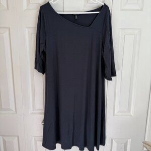 Eileen Fisher Asymmetric neckline dress XL